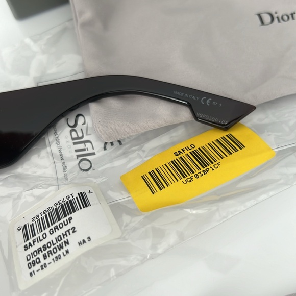 Dior DiorSoLight2 Sunglasses NWT C. 09Q Brown 61-20-130 New With Tags Mask RARE! - Picture 9 of 11